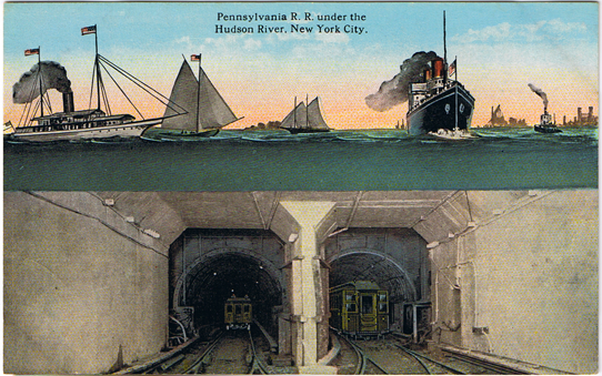Pennsylvania Railroad tunnel, Hudson River (Wikipedia)