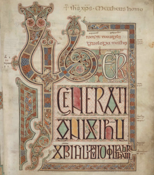 Lindisfarne Gospels (image from British Library)