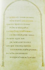 Dedication page in Codex Amiatinus 