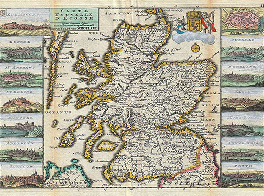 1747 La Feuille Map of Scotland 