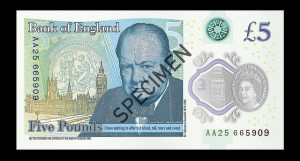 £5 back - polymer © Bank of England [2015]